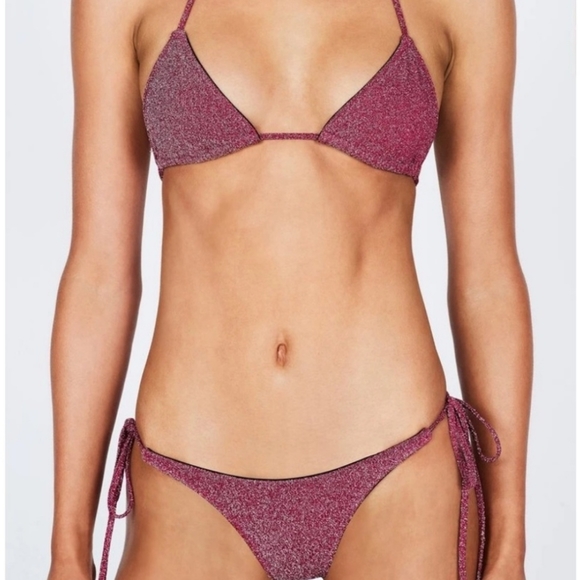 Grape sparkle string triangl bathing suits top - Picture 9 of 9